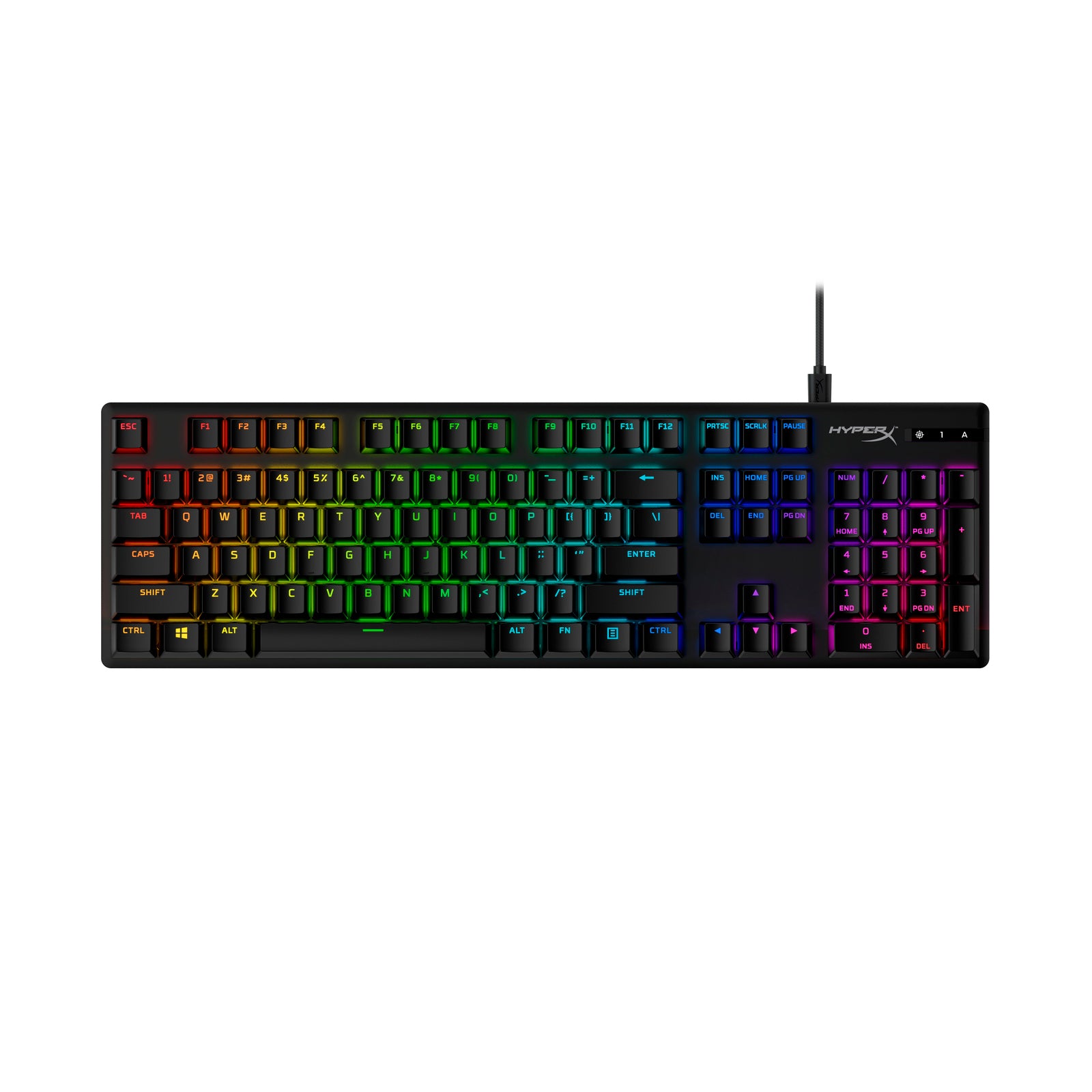 HyperX Full Key Set Keycaps - PBT Double-Shot Keycaps for Mechanical Keyboards - Perfect for Gaming, Typing, and Office Work