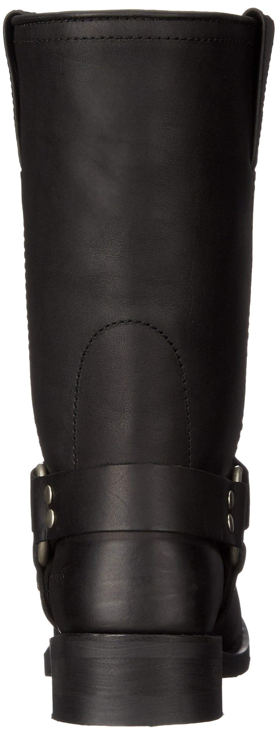 Ad Tec Women's 12-Inch Harness Motorcycle Boots - Black Genuine Leather Riding Boots with Square Soft Toe, Oil-Resistant Neoprene Sole & Heel - Perfect for Biker Chicks, Motorcycle Rides & Outdoor Adventures