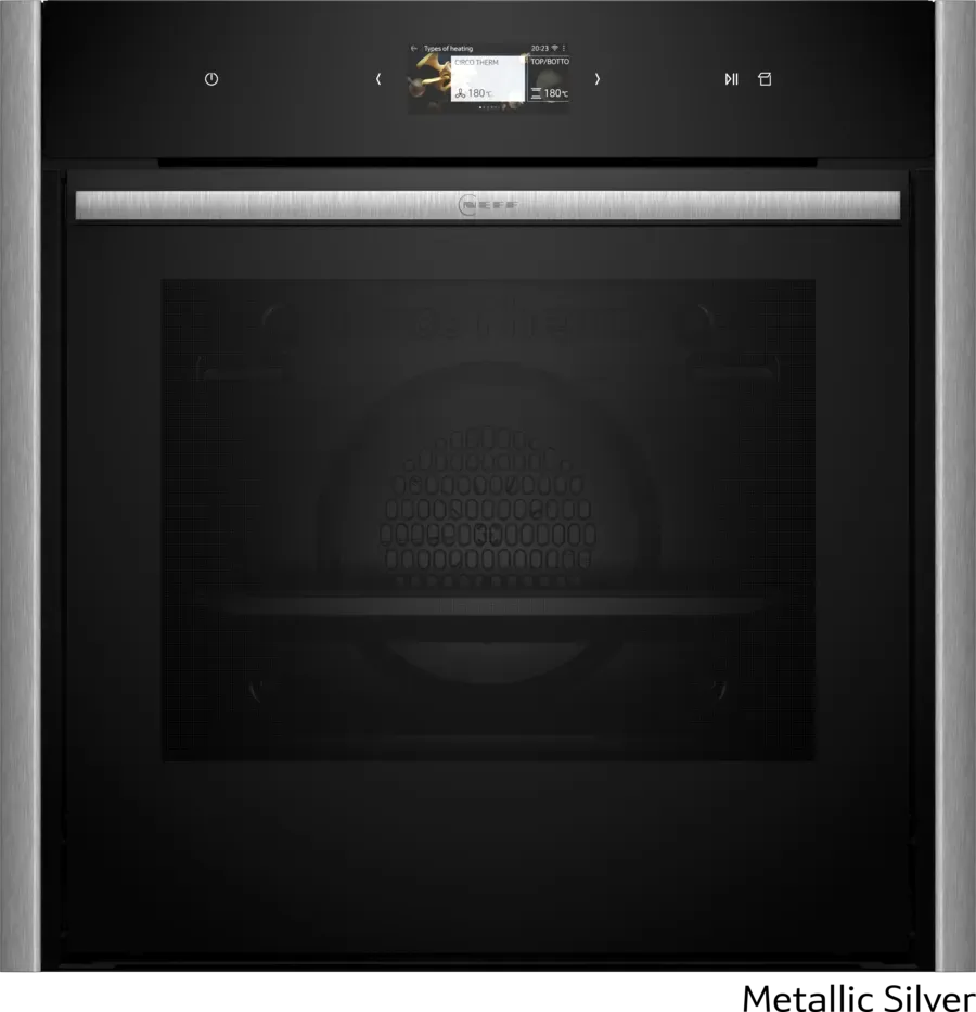 Neff Flex Design 60cm Pyrolytic Oven with Steam Function - Built-in Electric Oven N90 B69VS73Y0A for Modern Kitchens | Perfect for Baking, Roasting & Self-Cleaning