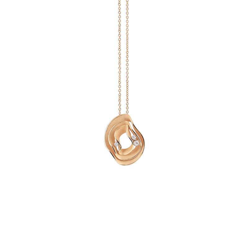 0.07ct Natural Diamond Pendant Necklace - Elegant Dune Design for Women's Everyday Wear & Special Occasions