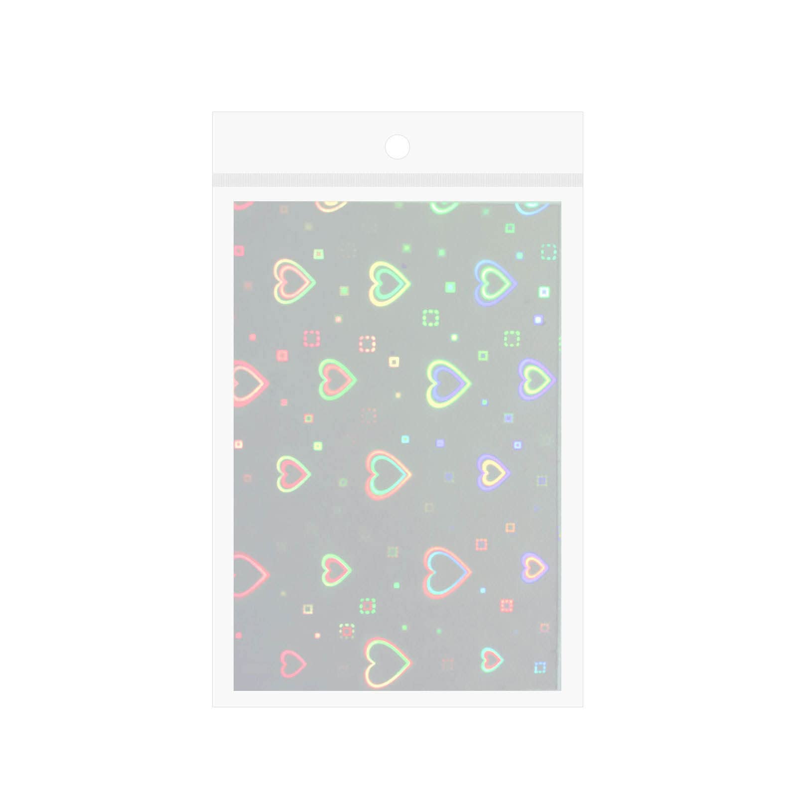 Holographic 3D Heart & Star Nail Stickers - Self-Adhesive Nail Art Decals with Shiny Foil Finish | Perfect for Valentine's Day Manicures, Parties & Special Occasions