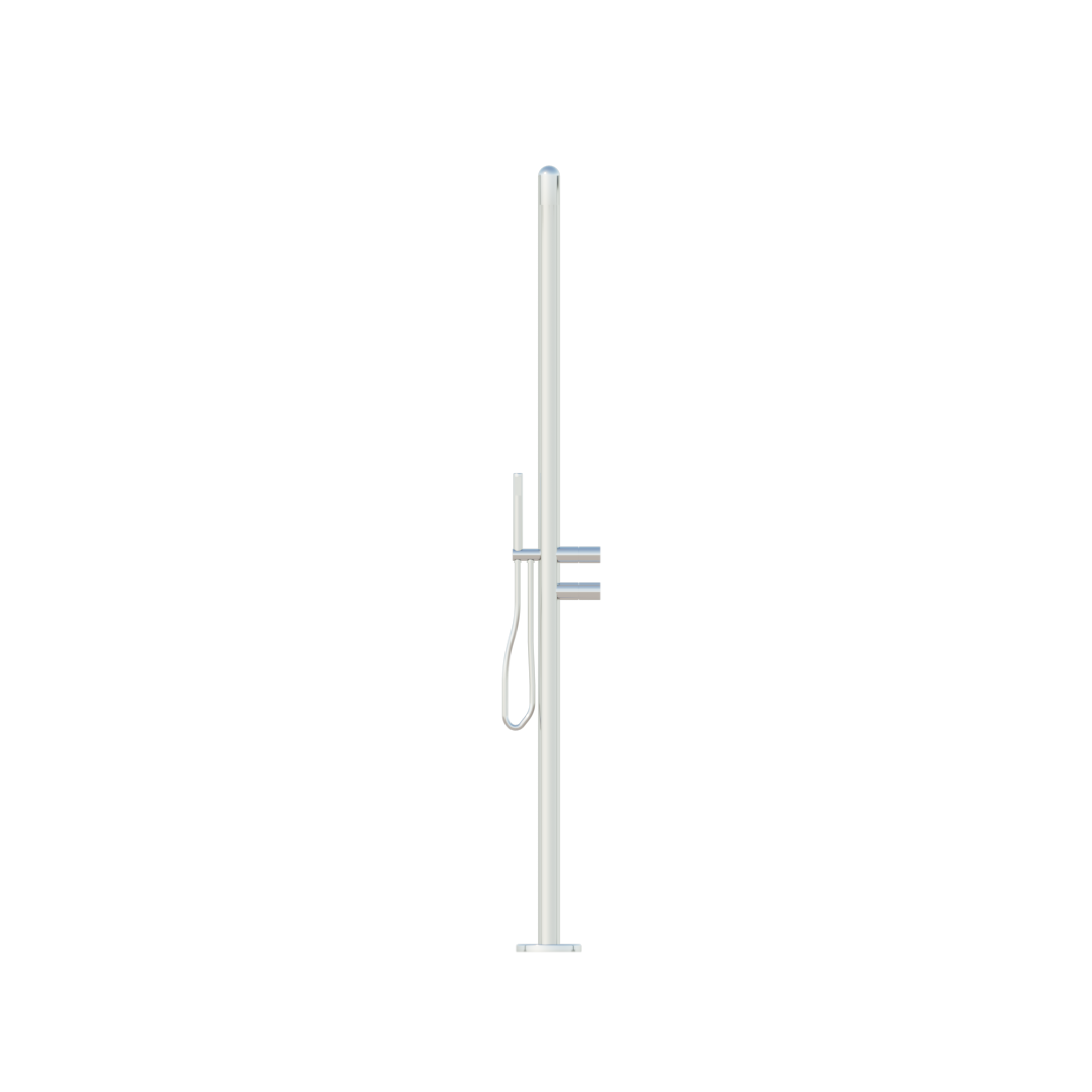 DAX Freestanding Outdoor Shower with Hand Shower & Stainless Steel Body - Perfect for Poolside, Beach House, Garden & Backyard Use (Model DAX 807271)