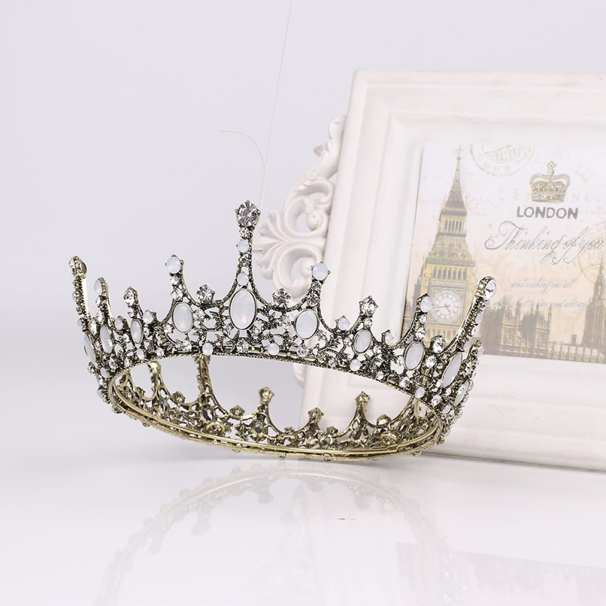 Beaupretty 2-Piece Vintage Rhinestone Crystal Tiara Set - Baroque Bridal Headpiece for Wedding, Prom, Christmas & Princess Costume | Queen Crown Headband for Bride, Pageant & Special Occasions