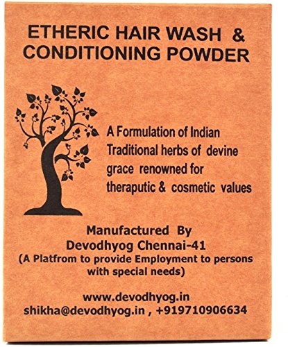 Etheric Herbal Hair Wash & Conditioner Set (100g) - Natural & Organic Shampoo for Healthy Hair Growth - Perfect for Dry, Damaged & Frizzy Hair - Daily Hair Care Routine
