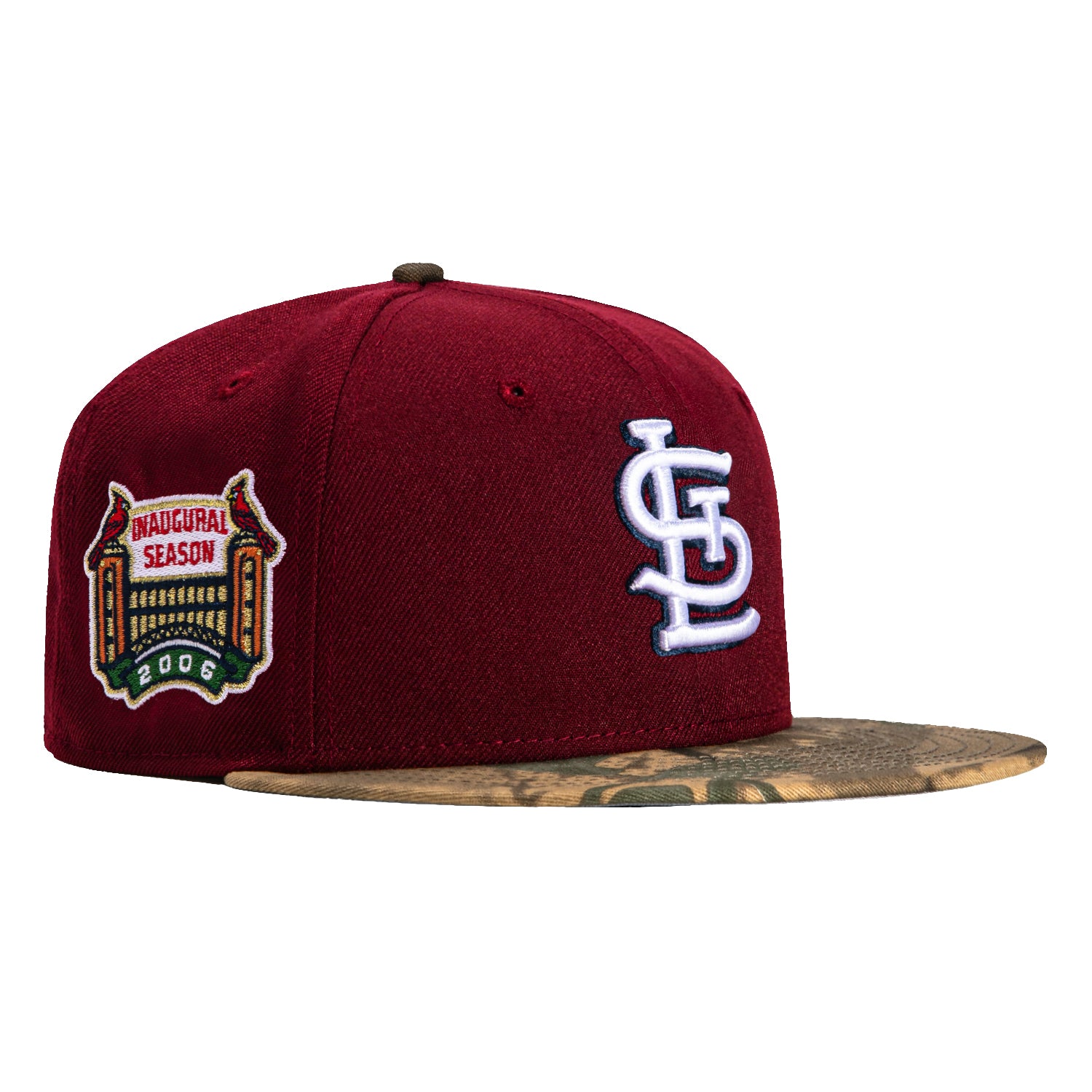 New Era 59Fifty St. Louis Cardinals Inaugural Season Patch Camo Hat - Official MLB Baseball Cap for Cardinals Fans, Game Day & Casual Wear
