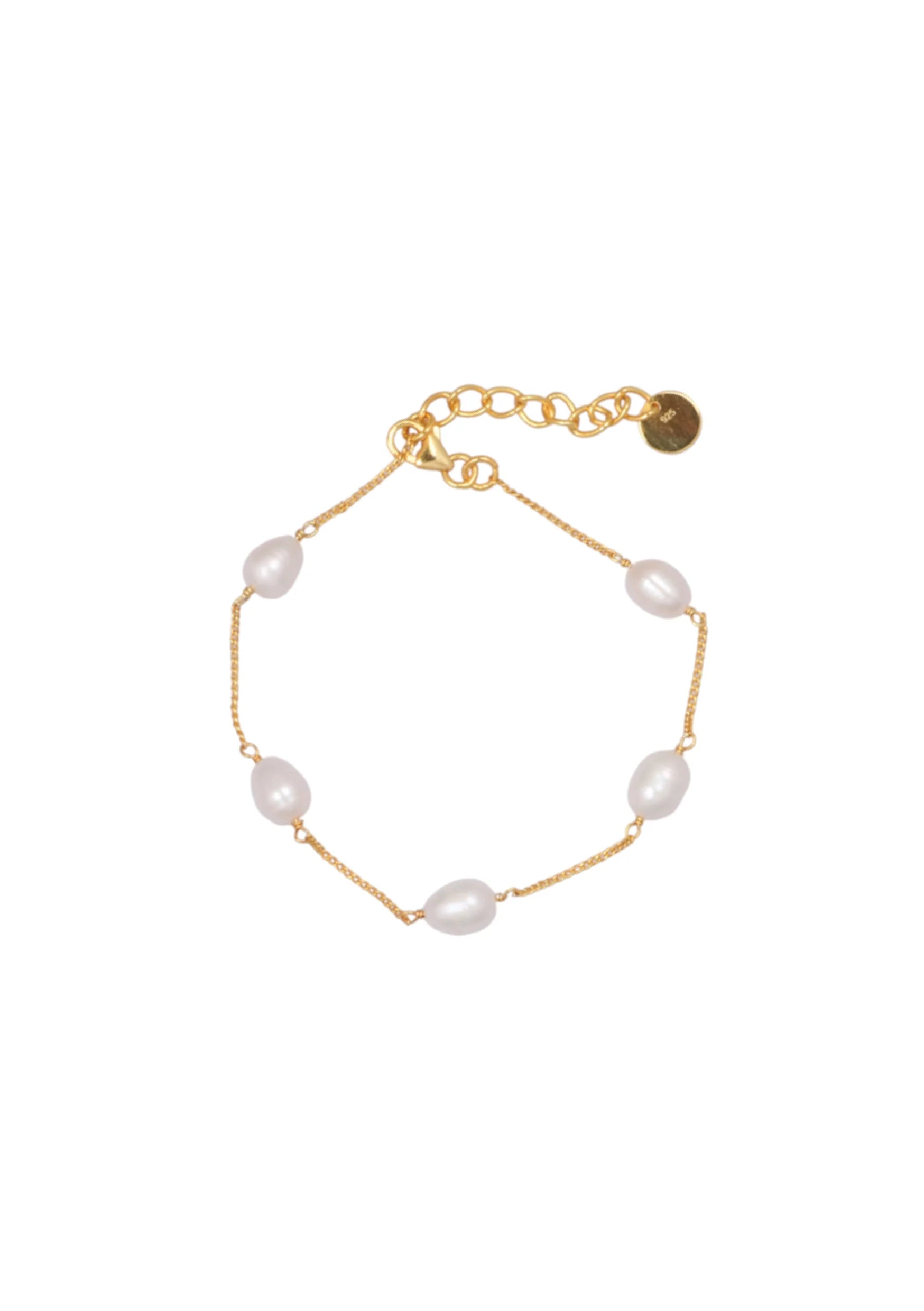 Lola Knight Faith Pearl Bridal Bracelet - Elegant Gold Pearl Bracelet for Wedding, Bridal Shower & Special Occasions