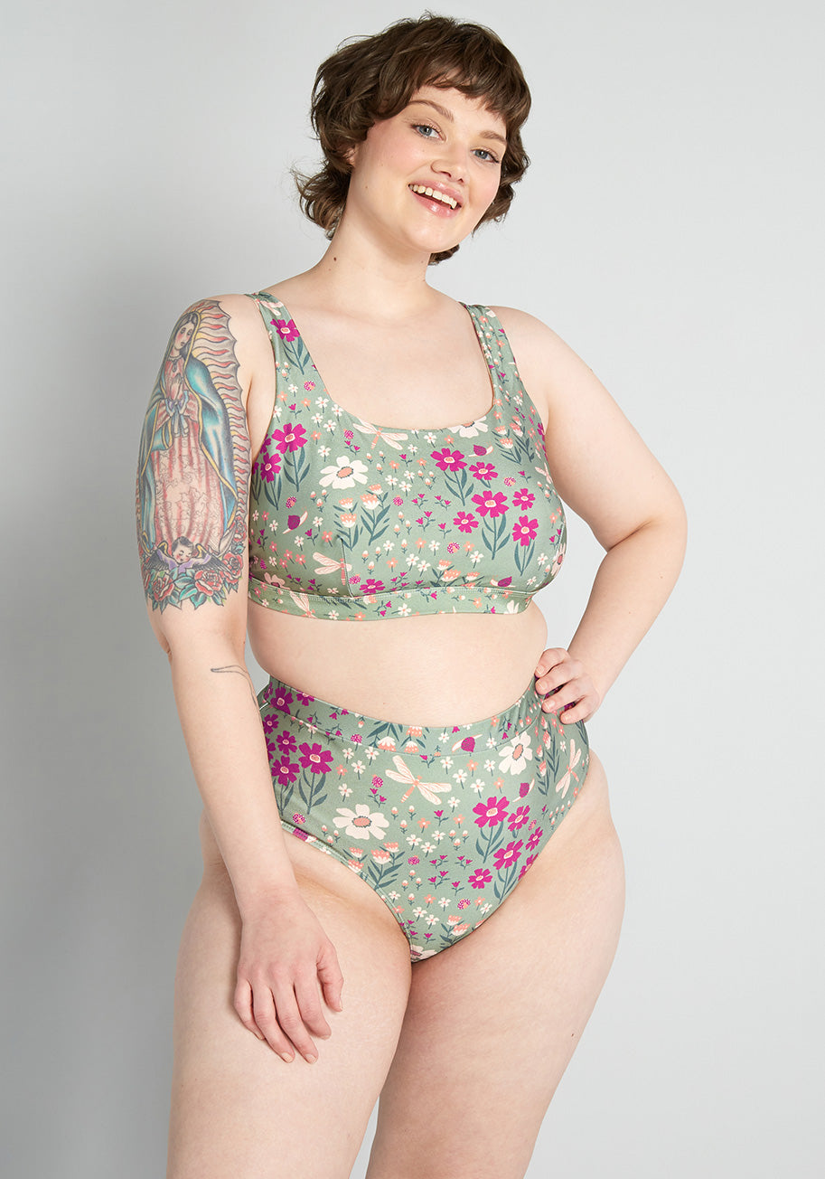 ModCloth x Princess Highway High Waisted Bikini Bottom - Vintage Inspired Swimwear for Women | Perfect for Beach Vacations, Pool Parties & Summer Getaways