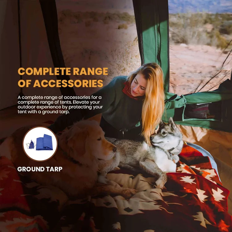 10'x10' Prota Canvas Tent - Premium Waterproof Camping Tent for Outdoor Adventures, Family Camping, and Backpacking Trips