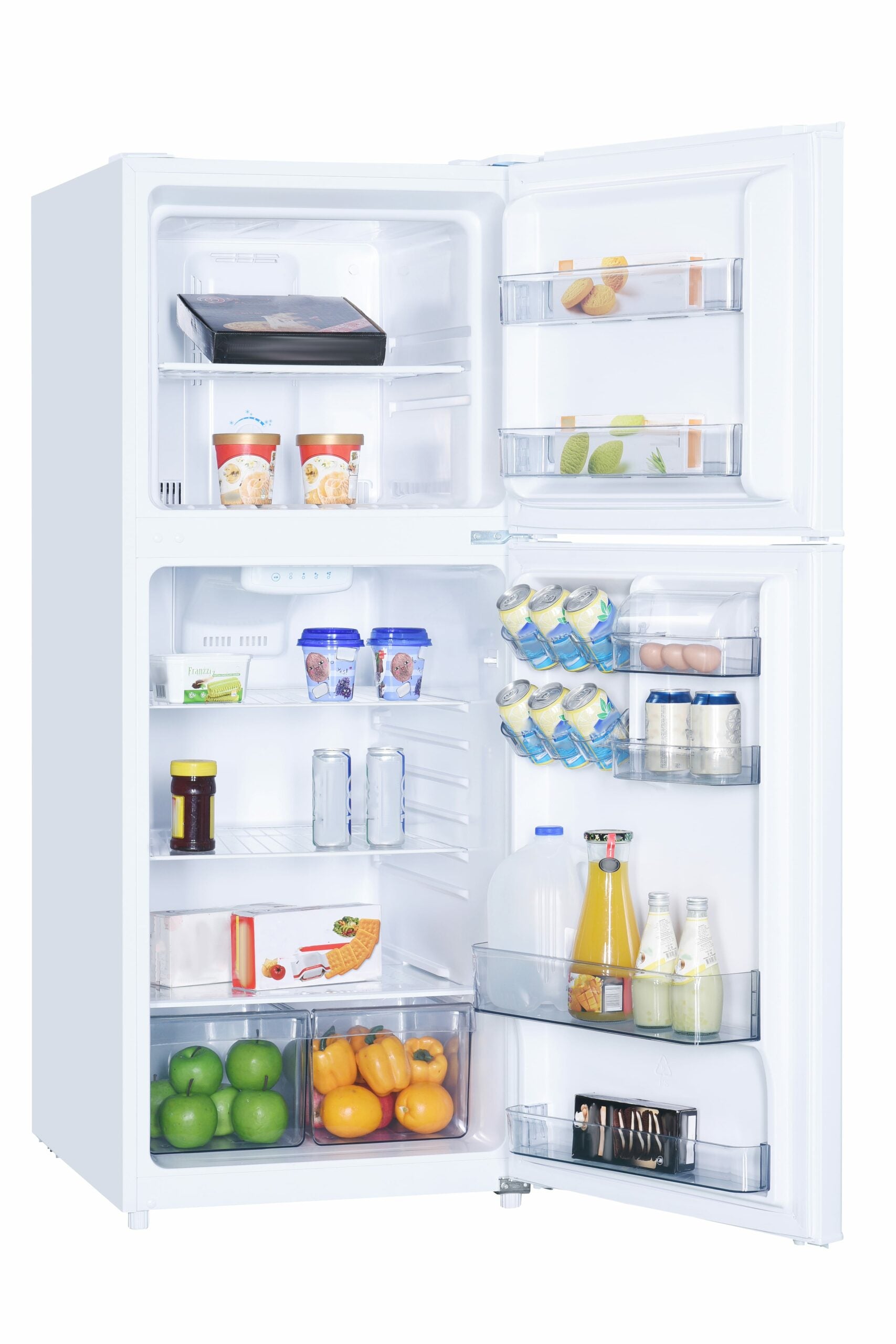 Danby DFF116B2WDBR 11 cu. ft. Compact Refrigerator - Top Freezer, White - Perfect for Apartments, Dorms & Small Spaces