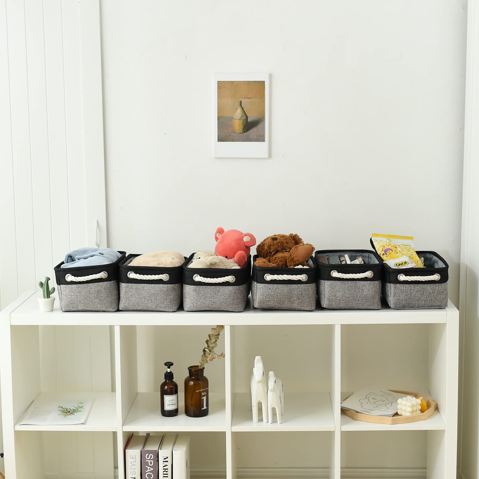 Fabric Storage Cubes with Handles - 11.8