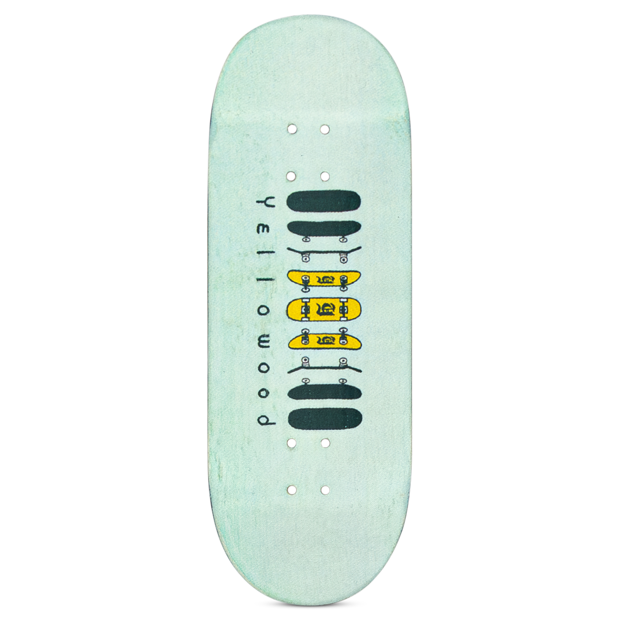 Yellowood Fingerboard Deck with Flip Logo - Professional Mini Skateboard for Tricks & Stunts - Perfect for Kids, Teens & Adults - Indoor & Outdoor Play