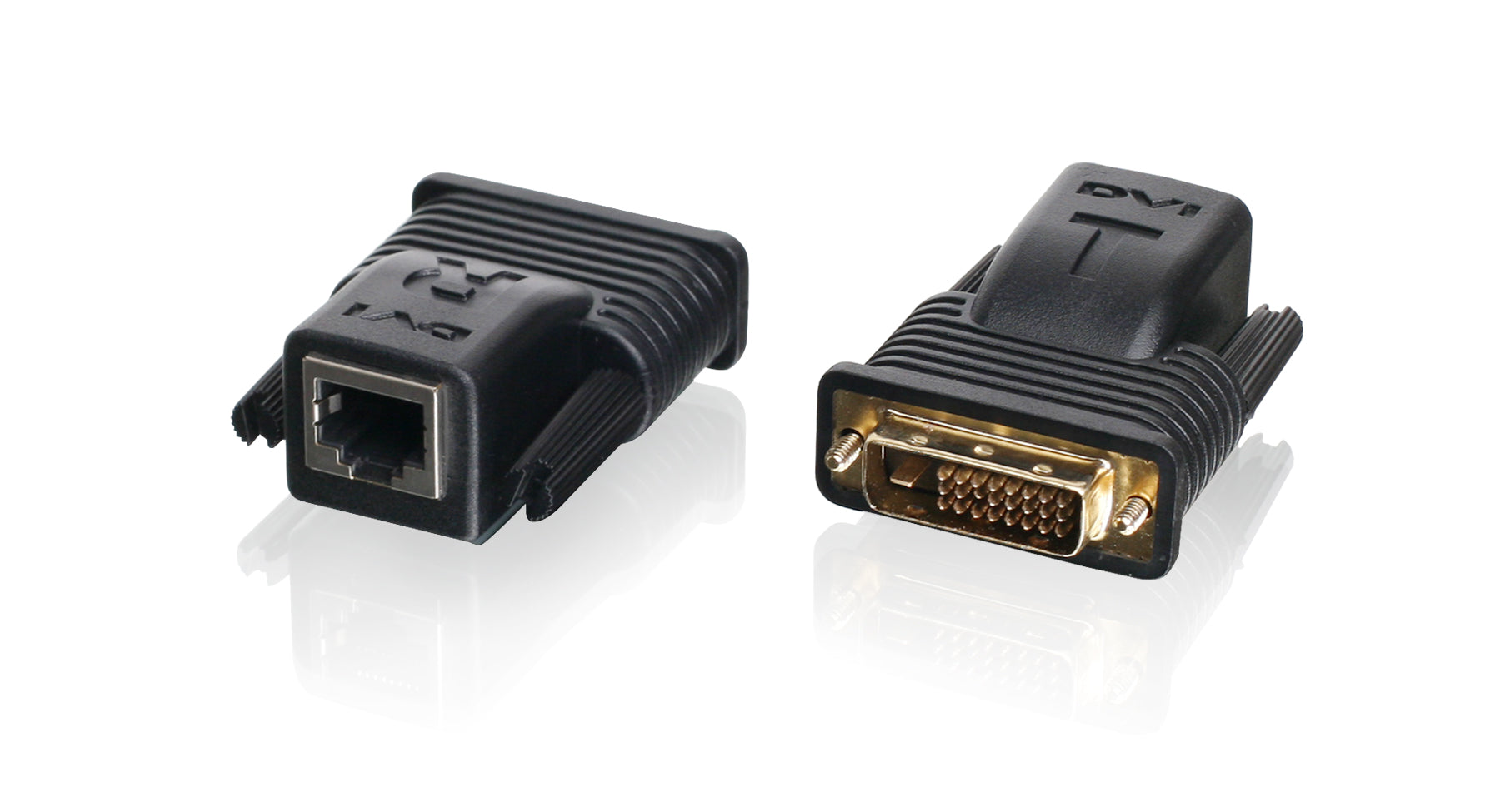 DVI D CAT5e/6 Mini Extender - 100ft HD Video Signal Booster for Home Theater & Office Presentations | Extend DVI Displays Over Long Distances