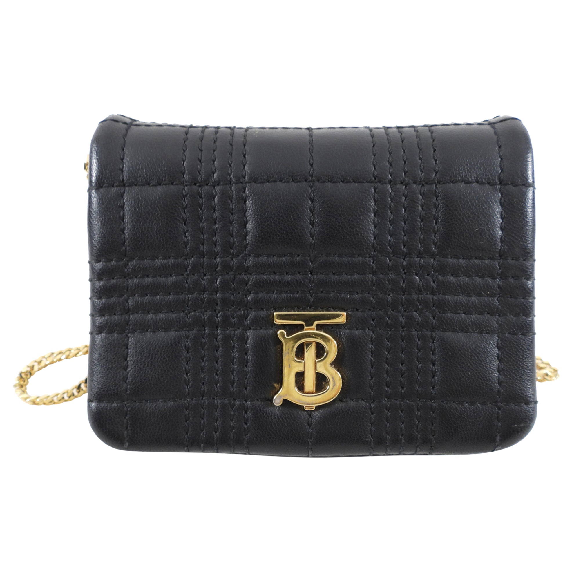 Burberry Micro Lola TB Black Leather Quilted Crossbody Bag for Women | Luxury Designer Handbag for Everyday Use, Work & Evening Out