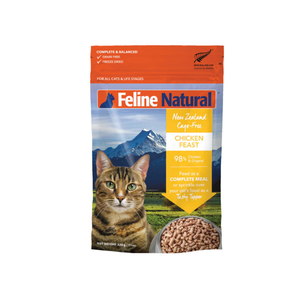 Premium Freeze-Dried Cat Food Variety Pack - Lamb, Chicken, Salmon, Beef & Hoki | Grain-Free, Natural Ingredients | 320g for Adult & Senior Cats | Perfect for Travel, Training & Picky Eaters
