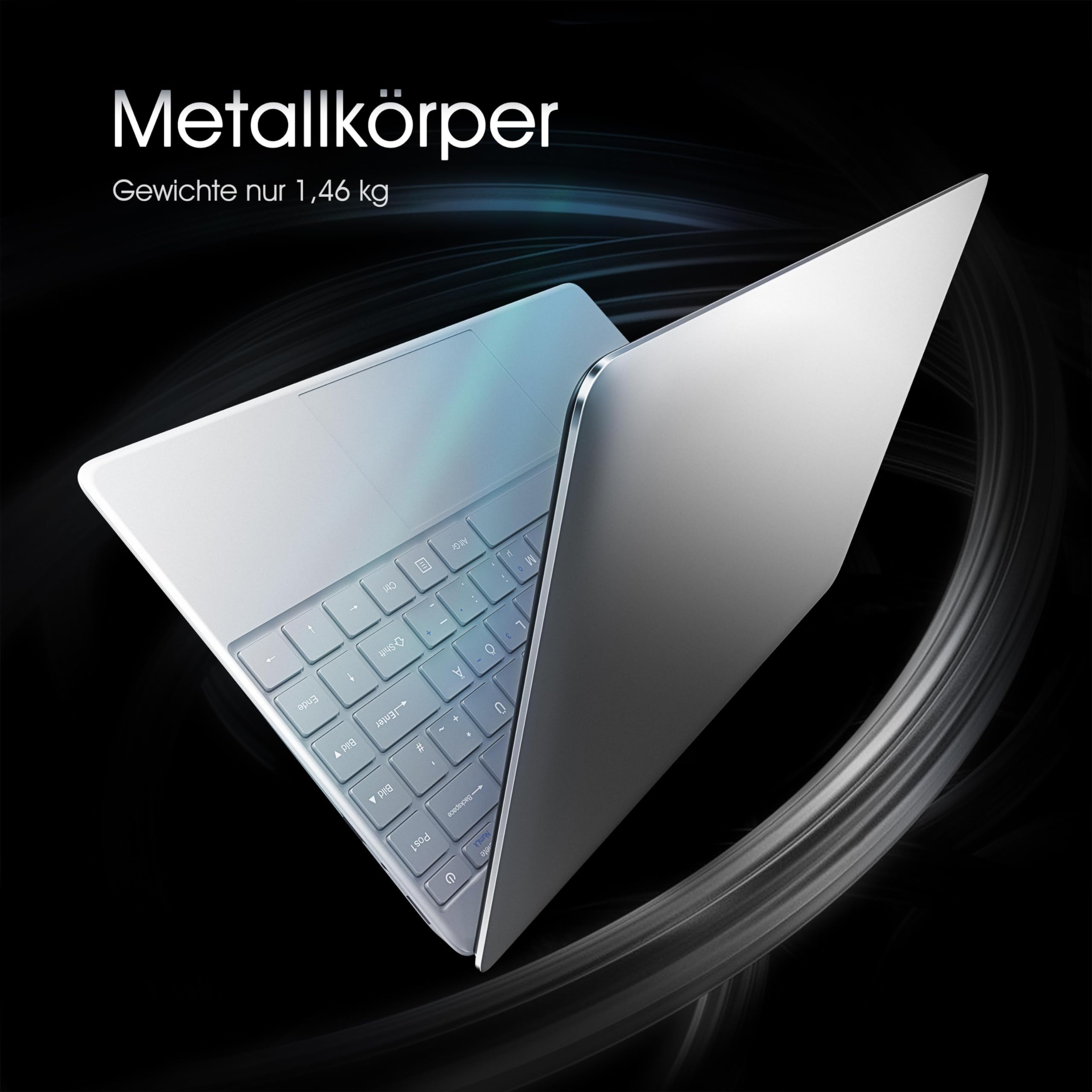 LincPlus P4 14 Inch Linux Laptop - Intel Core i3 Processor, 8GB RAM, 128GB SSD, Full HD Notebook with QWERTZ German Keyboard | Portable & Lightweight for Students, Business Professionals & Remote Work