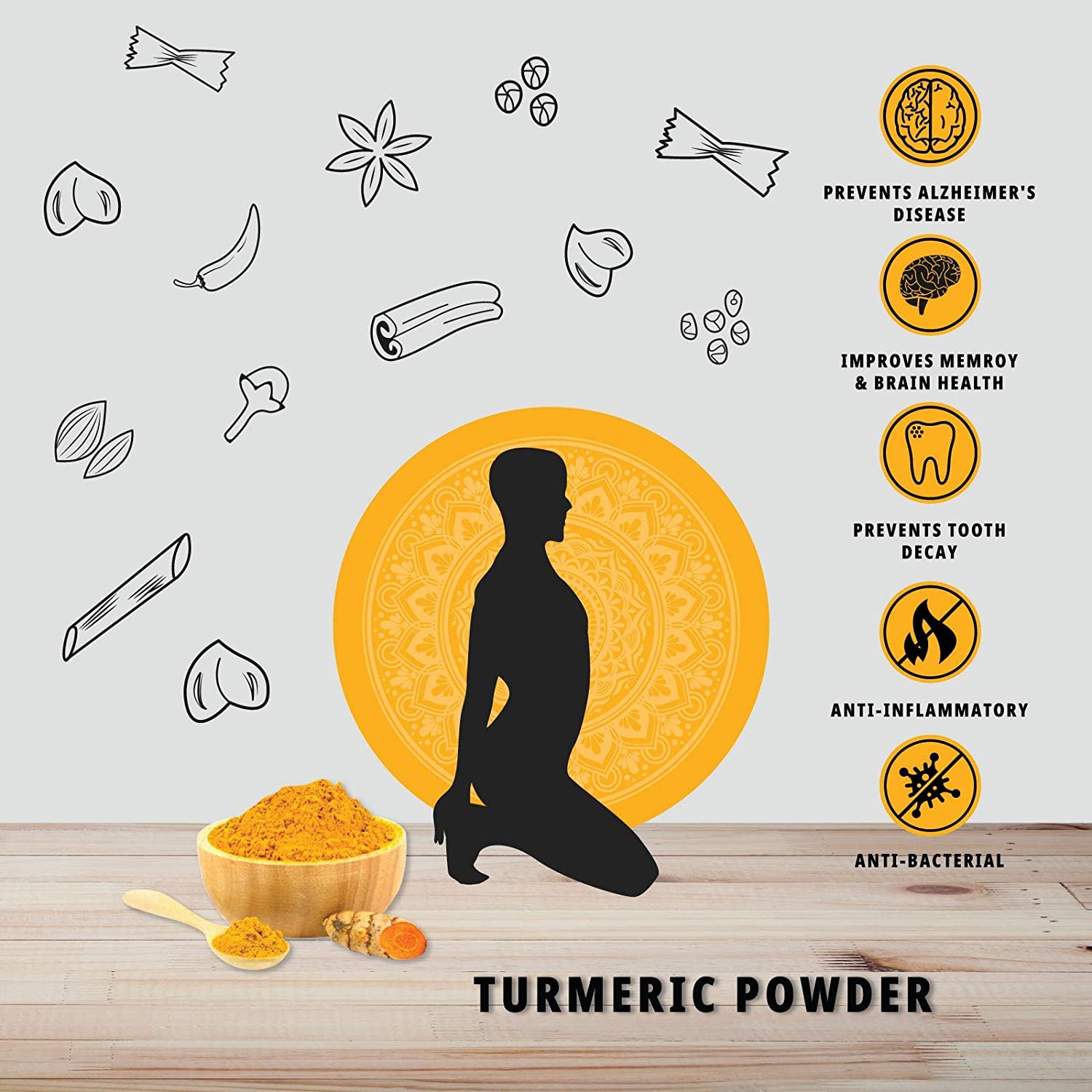 Organature Natural Turmeric Powder (Haldi) - 850g with High Curcumin Content for Immunity Boost | USDA Organic, Gluten-Free | Perfect for Golden Milk, Cooking & Skincare