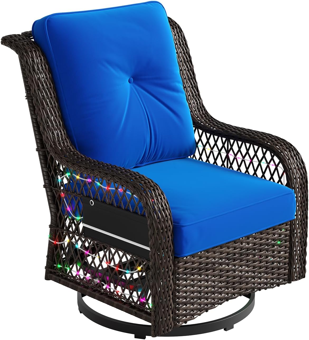 4 Swivel Gliding Chairs+Side Table