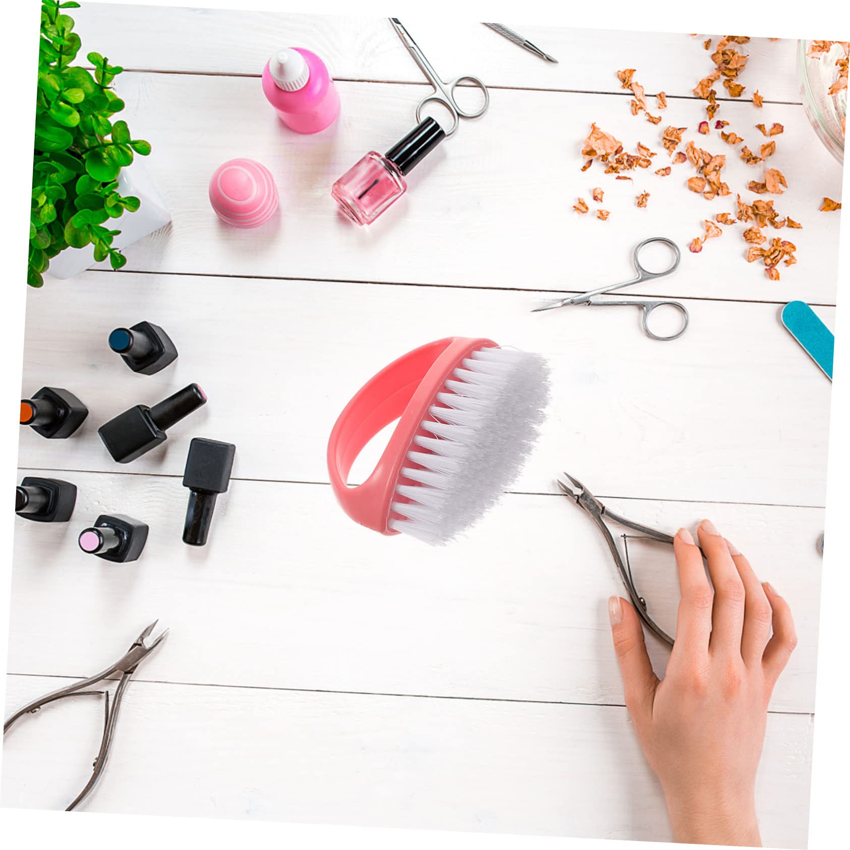 Beavorty 2-Piece Nail Cleaning Brush Set - Professional Manicure Dust Brush for Nail Art, Acrylic & Gel Polish Removal - Perfect for Salons, Home Nail Care & DIY Nail Supplies