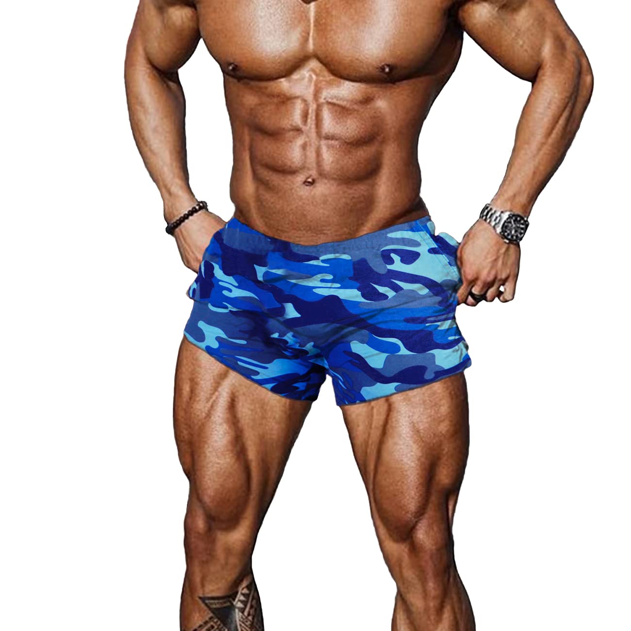 GYMAPE Men's 3 Inch Inseam Gym Shorts - Breathable Terry Cotton Workout Shorts with Pockets for Bodybuilding, Running & Casual Wear | Quick-Dry Athletic Shorts for Training, Jogging & Lounge
