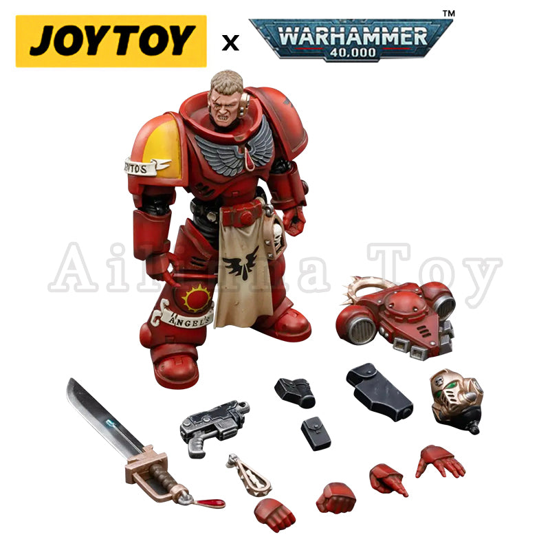 JOYTOY 1/18 Warhammer 40K Blood Angels Primaris Lieutenant Tolmeron Action Figure - Collectible Model for Tabletop Gaming & Display