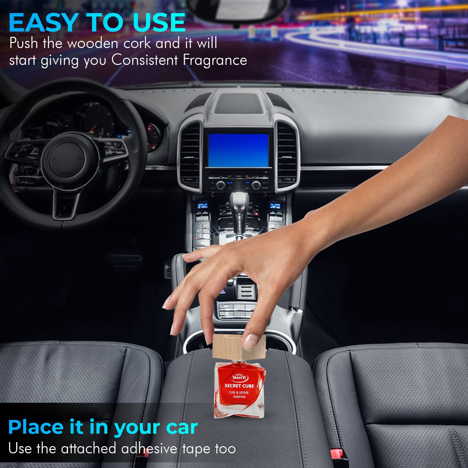 Luxury Car Air Freshener & Home Perfume, Long-Lasting Secret Cube Collection, New Car Scent, Odor Eliminator for Vehicles and Living Spaces