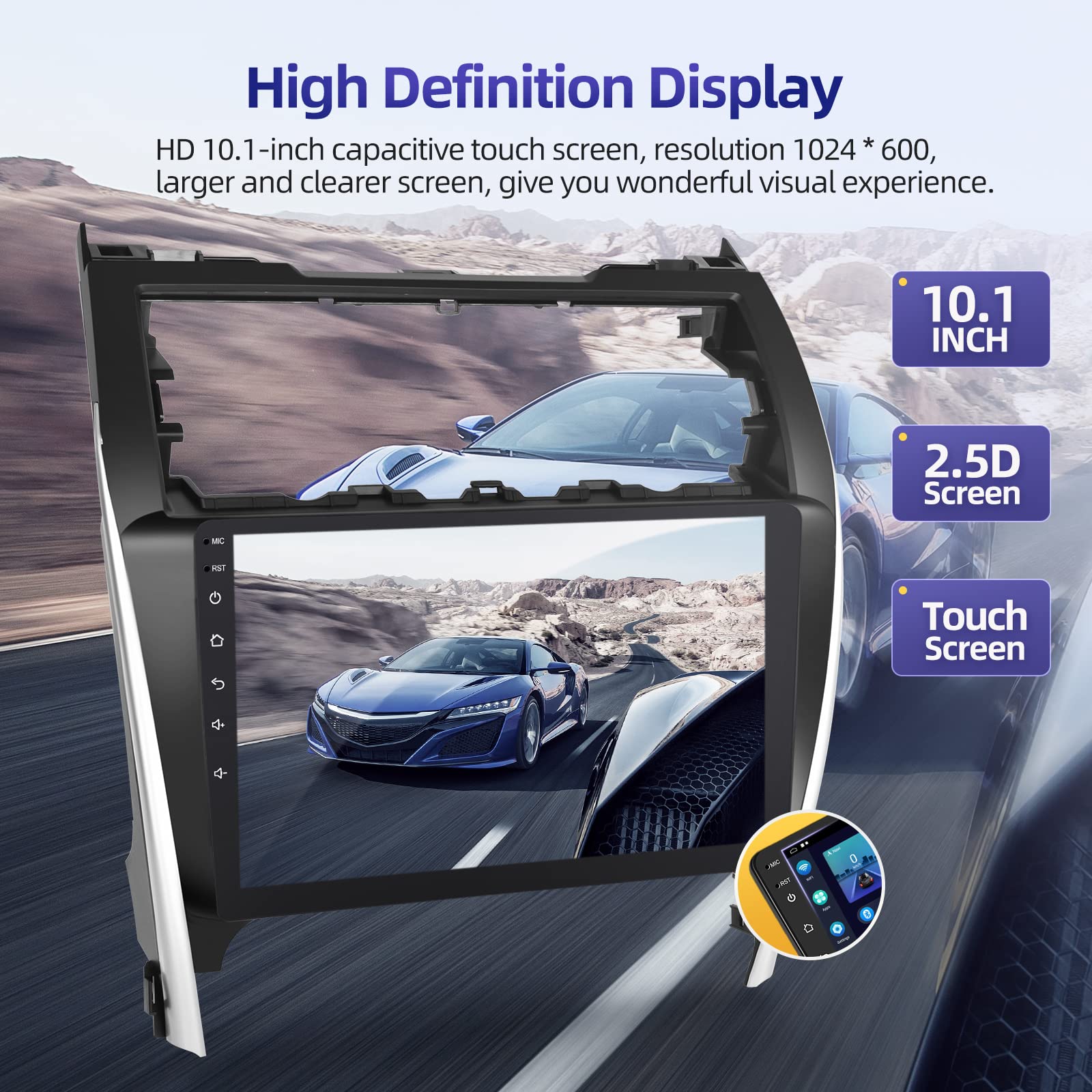 2+64GB Android 13 Car Stereo for Toyota Camry 2012-2014 | 10.1