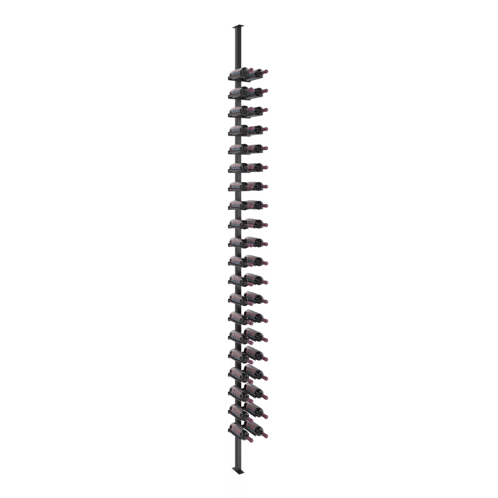 Vino Rails 40 Bottle Single-Sided Floor-to-Ceiling Wine Rack Post Kit - Perfect for Home Wine Cellars & Kitchen Storage