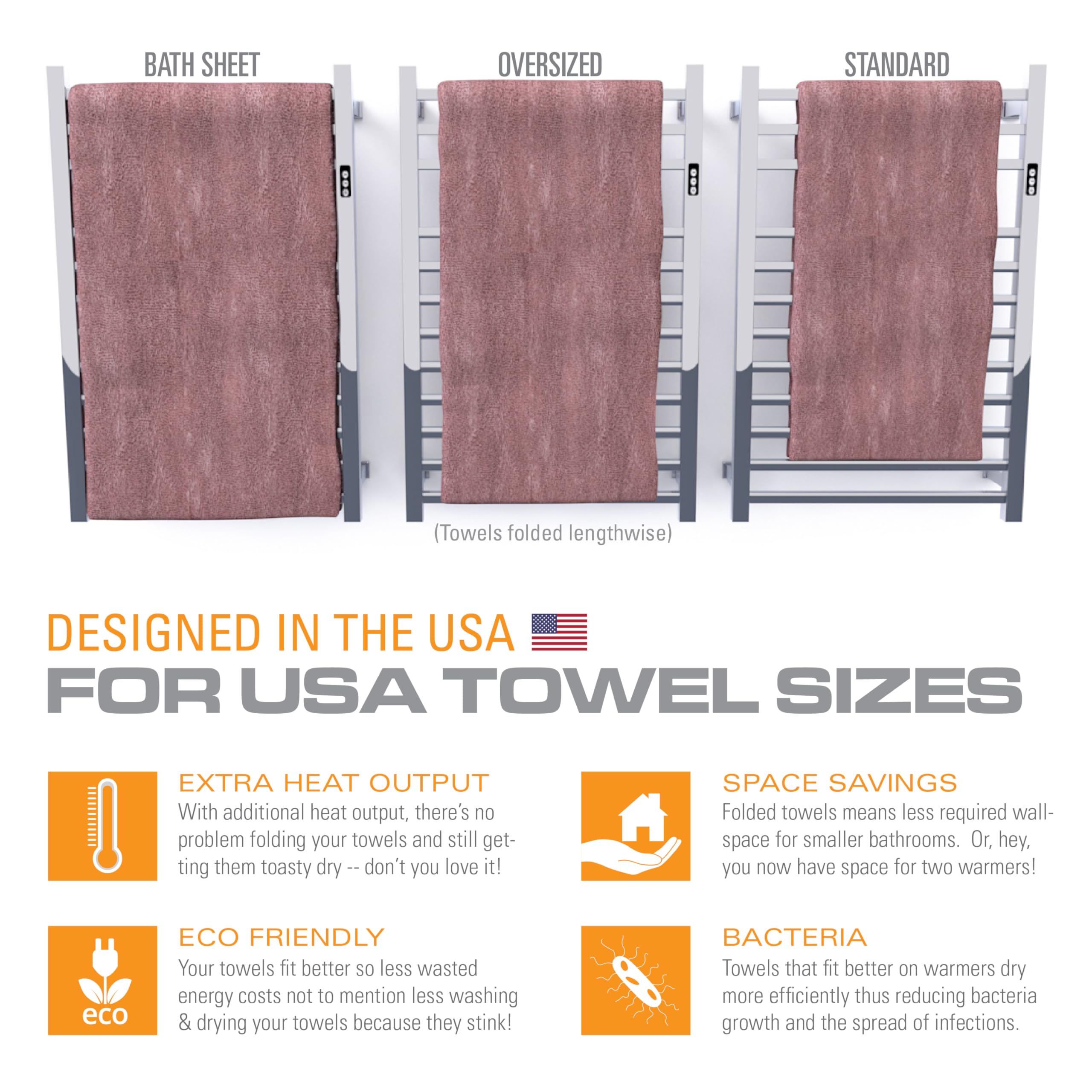 Brandon Basics Matte Black Wall Mounted Electric Towel Warmer - Built-in Timer, Hardwired & Plug-in Options for Bathroom, Spa & Luxury Home Use