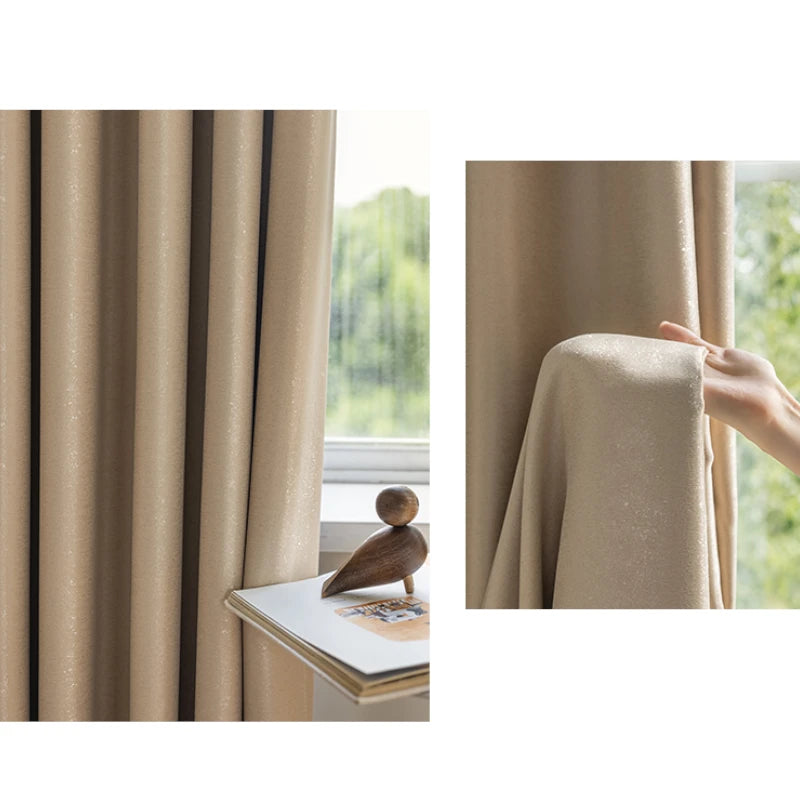 Blackout Thermal Insulated Custom Curtains - Polyester Glossy Finish for Bedroom & Living Room - Light Blocking, Energy Saving, Noise Reducing Window Treatments