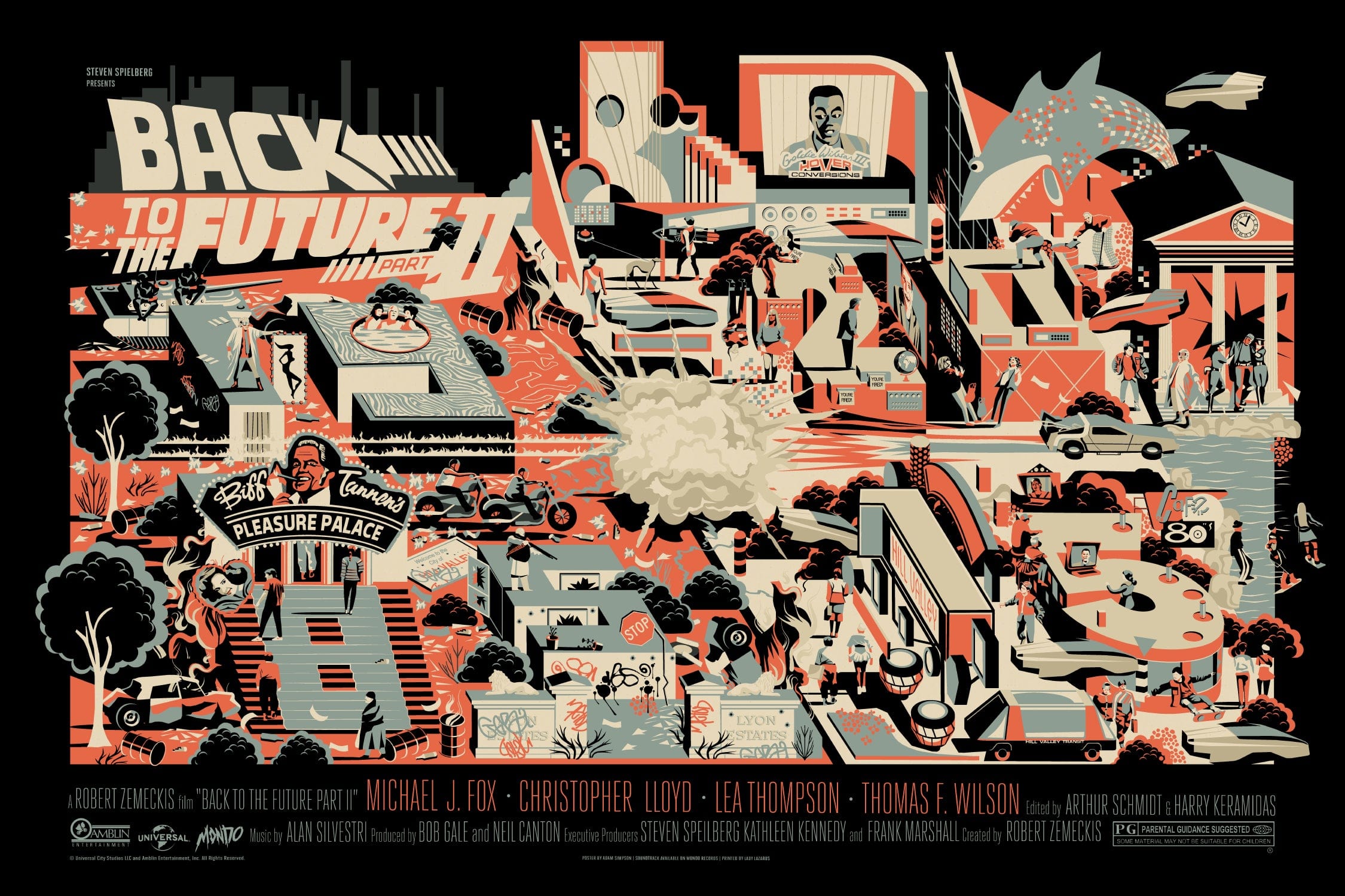 Back to the Future Part II Movie Poster - 27x40 Inches Classic Film Wall Art - Perfect for Home Theater Decor, Man Cave, and 80s Nostalgia Collectibles