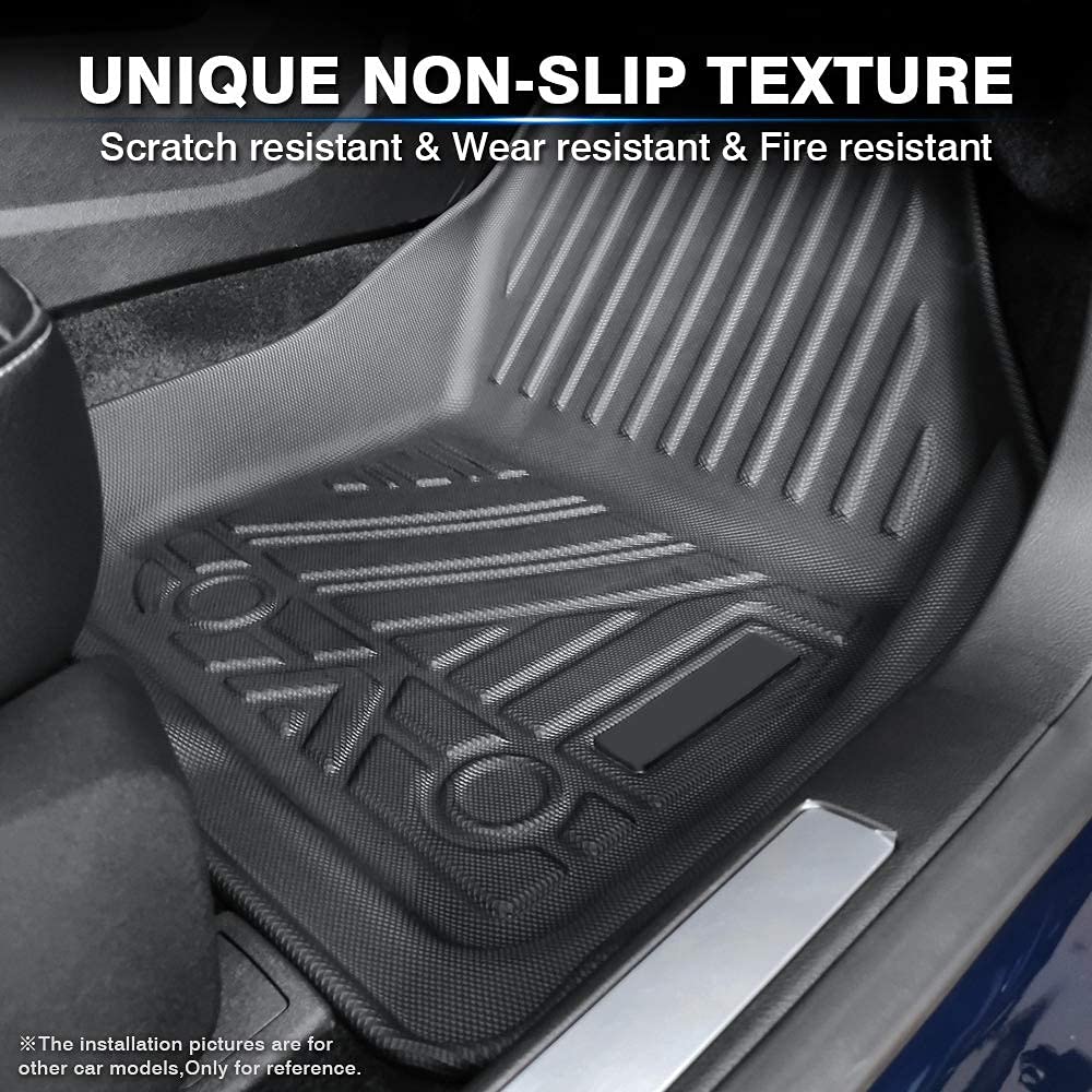 All-Weather Rubber Floor Mats for Ford Explorer 2020-2025 - Heavy Duty Front & Rear 2 Row Car Mats with High Edges | Durable SUV Accessories for Rain, Snow & Mud Protection | Perfect for Daily Commute, Road Trips & Outdoor Adventures