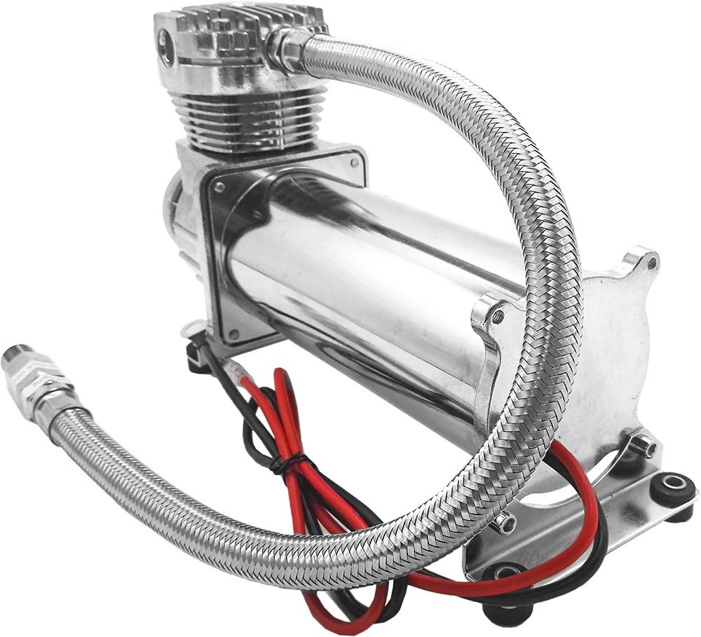 Vixen Air Suspension Kit for Trucks & Cars - 200psi Compressor with 4 Gallon Tank - Air Ride System for Leveling, Towing & Boat Lifts - Onboard Train Horn Compatible - Fits SUVs & Semis (VXX3805H/4840C) - Perfect for Heavy Load Hauling, Off-Road Adventures & Custom Vehicle Lowering