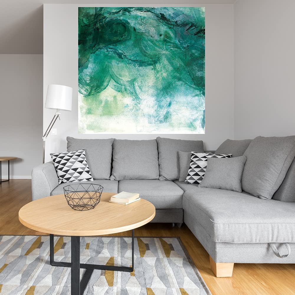 Willowbrook Fine Art Canvas Wall Decor - 32x32 Inch Modern Mirror Surface Painting for Living Room, Bedroom & Office - Ready to Hang Home Artwork for Bathroom, Kitchen, Bar & Dining Room Decor