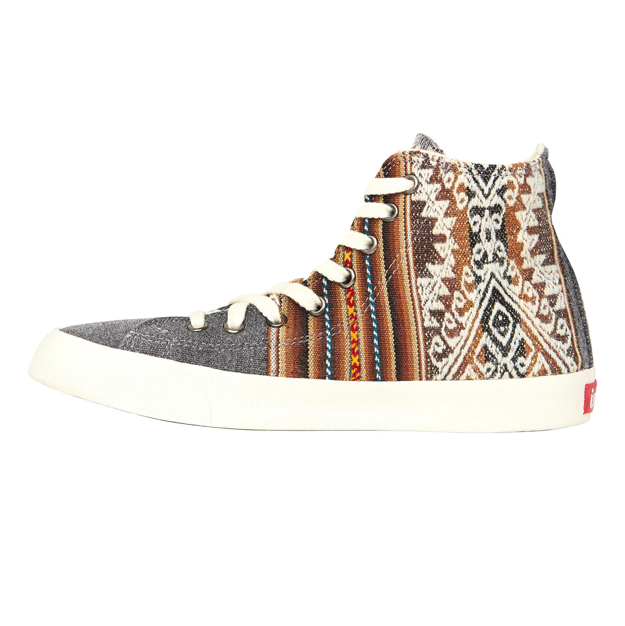 Inkkas London Sky High Top Canvas Sneakers - Handmade Artisan Casual Shoes for Women & Men | Comfortable Walking Shoes for Travel, Street Style & Everyday Wear