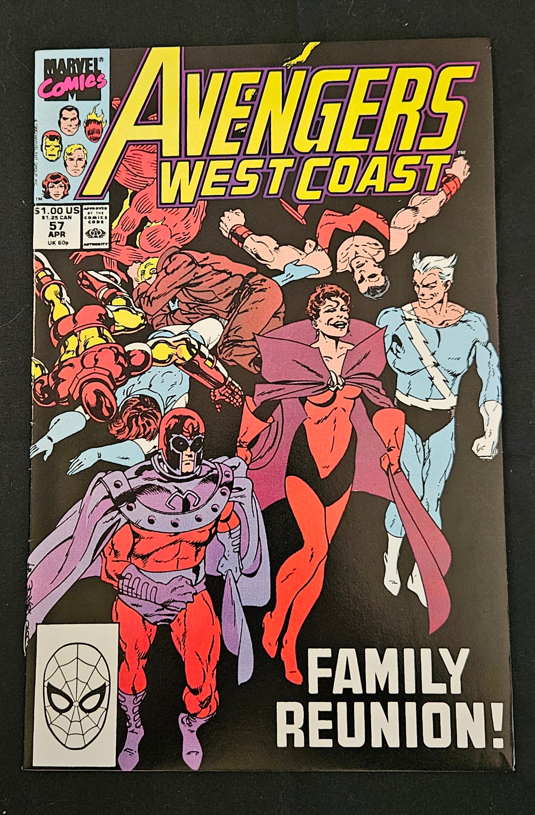 Marvel Comic Book - West Coast Avengers #57 (Aug 1990) | Family Reunion Storyline | Near Mint Condition | Collectible Superhero Comics for Marvel Fans & Comic Book Collectors | Perfect for Display, Gifts, and Investment