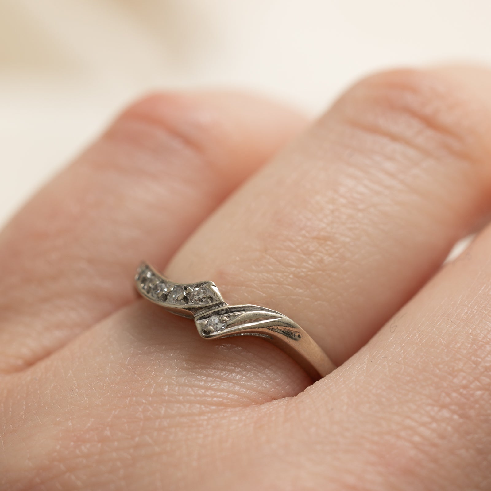 0.05ctw Diamond Contour Ring - Size 5.75 - Elegant Wedding Band, Anniversary Gift, or Everyday Jewelry for Women