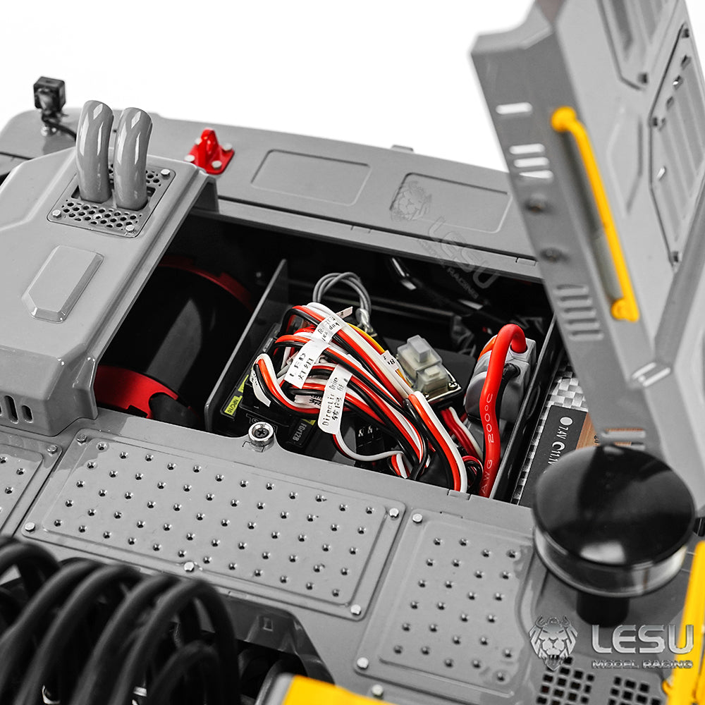 1/14 Scale LESU RC Hydraulic Excavator Model - Aoue ET30H Wheeled Digger with Light System, Pump & Valve (Pre-Assembled & Painted) - Perfect for RC Construction Enthusiasts, Collectors & Display