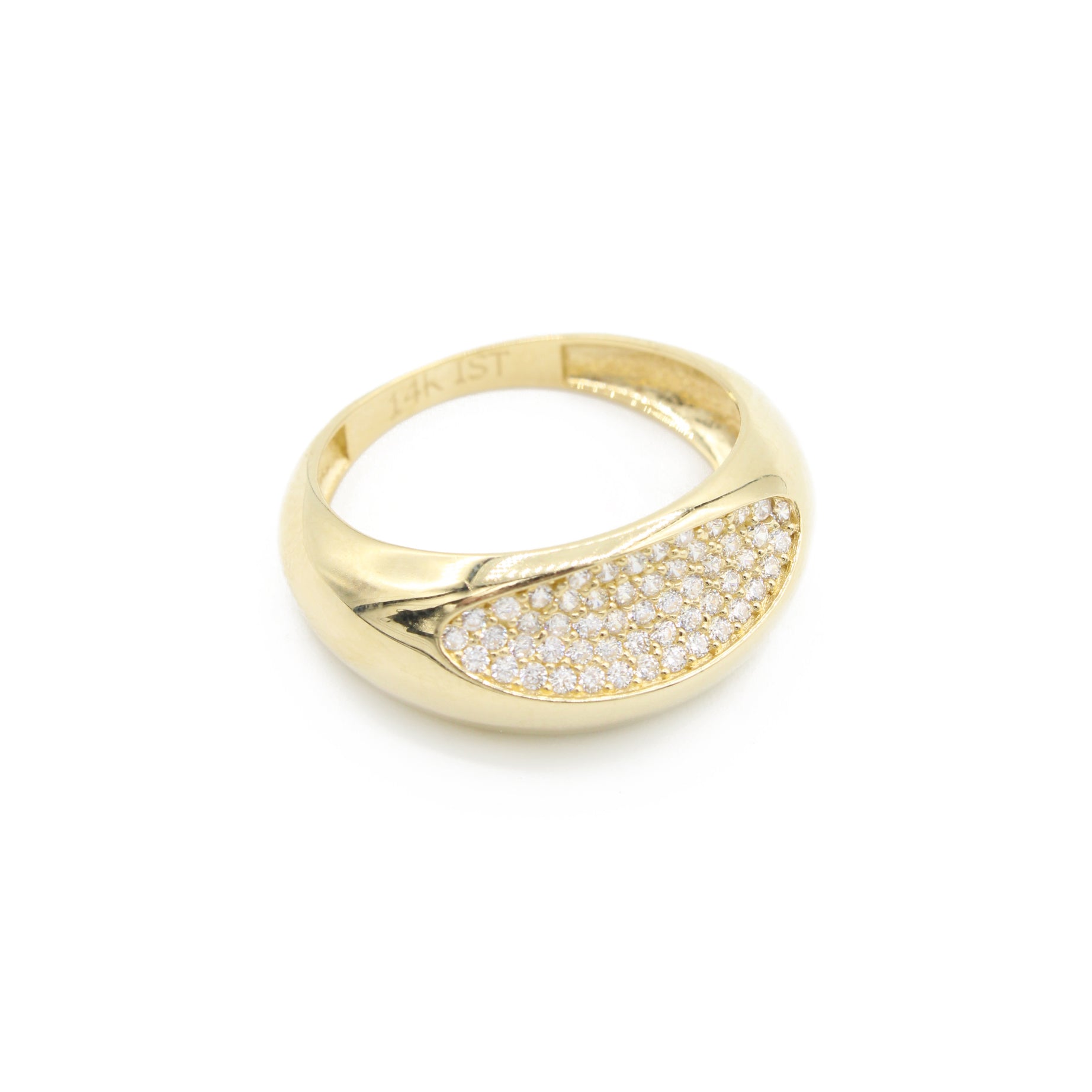 14K Gold CZ Alternative Band Ring for Women - Elegant Stackable Ring for Everyday Wear & Special Occasions | JTJ™ Jewelry