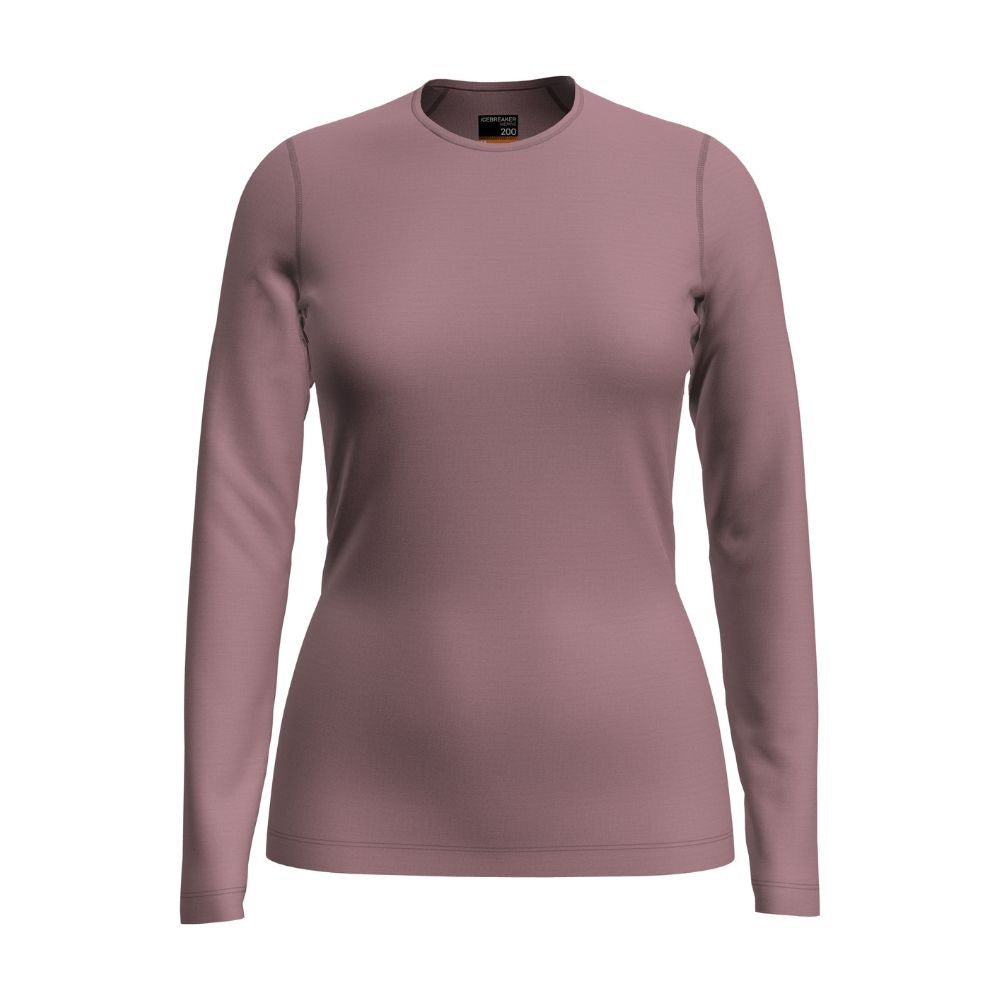 Icebreaker Women's 200 Oasis Merino Thermal Base Layer Top - Crystal Color | Warm & Breathable Merino Wool Shirt for Hiking, Skiing & Winter Outdoor Activities