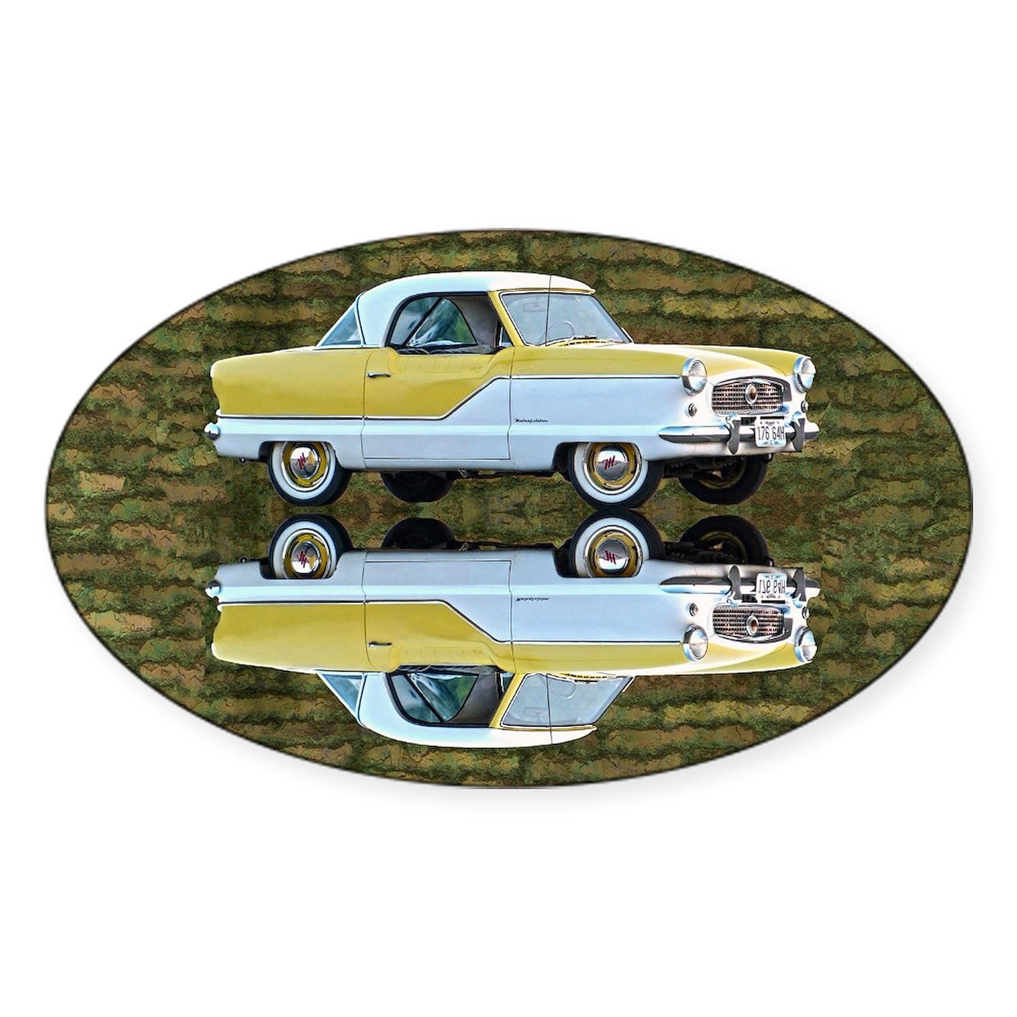Nash Metropolitan Car Bumper Sticker - Oval Decal for Cars & Laptops
