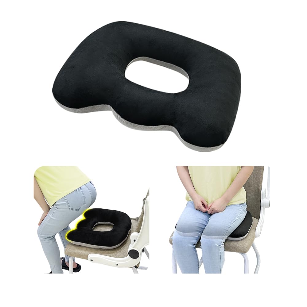 Donut Pillow for Tailbone Pain Relief & Pressure Ulcer Prevention - Postpartum, Hemorrhoid & Post-Surgery Seat Cushion - Comfortable Butt Lifting Doughnut Cushion for Office Chair, Wheelchair & Home Use