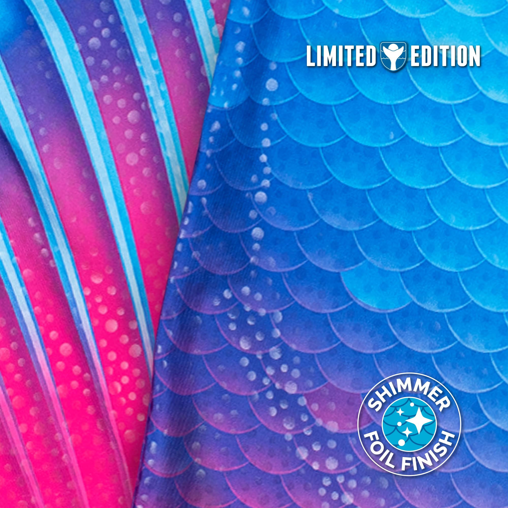 Fin Fun Limited Edition Mermaid Tail Swimwear for Girls, Kids, Women, Teens & Adults - Durable Reinforced Tips & Monofin - Perfect for Pool Parties, Underwater Photography & Fantasy Costume Play