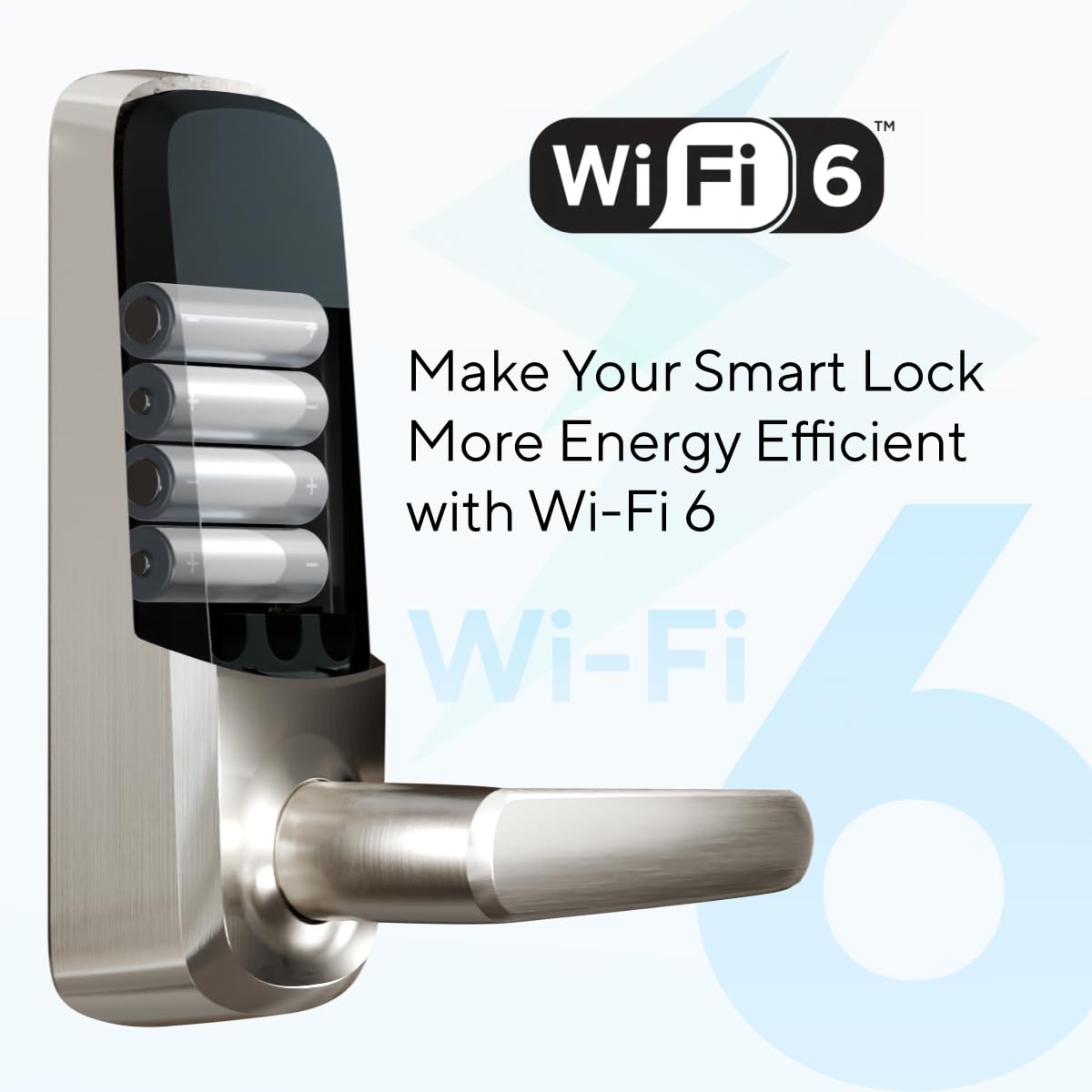 Ultraloq Latch 5 Smart Lock - WiFi Enabled Fingerprint Door Lock with Biometric Keyless Entry & Mobile App Control - Digital Keypad Handle Lock for Home Security - Perfect for Front Doors & Smart Home Integration - Remote Access & Secure Entry for Modern Homes