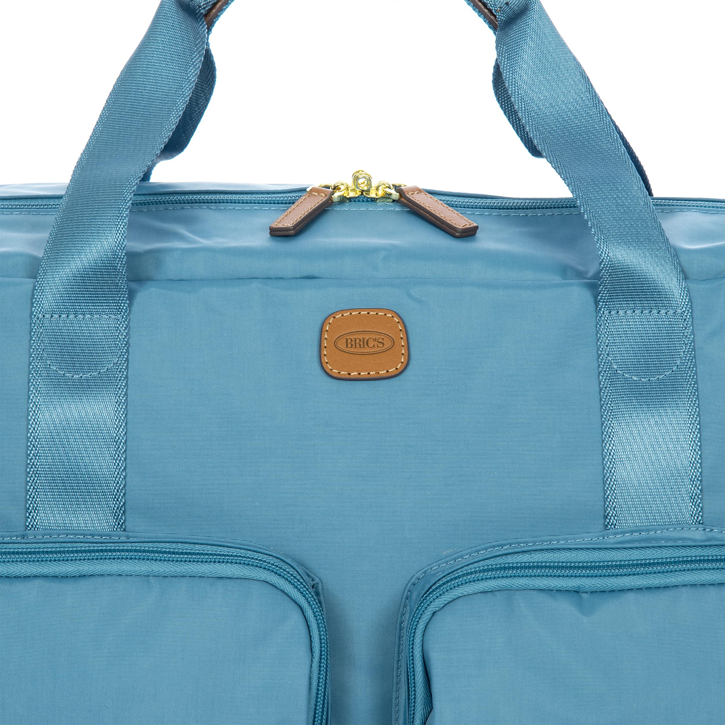 Bric's X-BAG 18-Inch Cargo Duffle Bag - Premium Water-Resistant Travel Duffel with Luggage Sleeve - Carry On & Weekender Bag for Men & Women - Durable Satin Nylon - Sky Blue - Perfect for Gym, Business Trips & Weekend Getaways