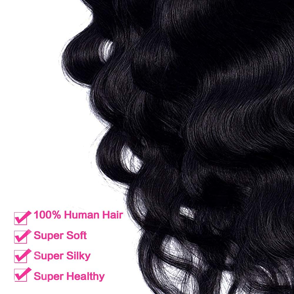 Body Wave Clip-In Hair Extensions for Black Women – 8-Piece Brazilian Virgin Human Hair Set (18 Inches, 120g) with 18 Clips – Natural Black Color for Full Head Styling – Perfect for Parties, Weddings & Everyday Volume Boost