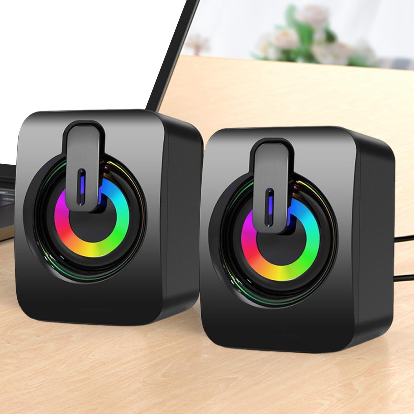 High-Quality Wired Desktop Speakers for PC | Compact Computer Speakers with Clear Sound | Functional Wired Speaker Set for Home Entertainment, Singing, Outdoor Activities, Gaming, and Office Use