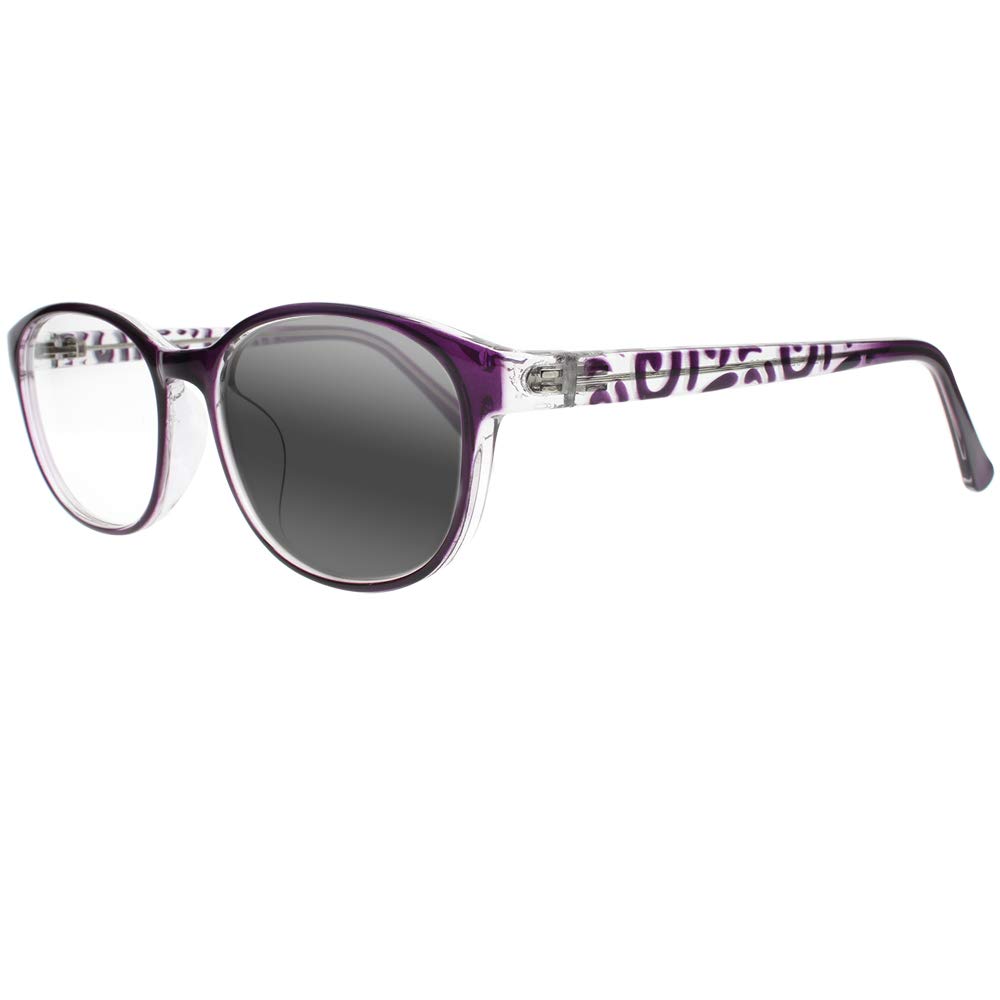 Women's Bifocal Reading Glasses with Photochromic Transition Lenses - Stylish Light Adjustable Sunglasses for Reading Outdoors & Driving