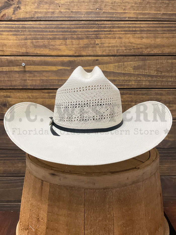 Larry Mahan LMH11158 10X Cowboy Straw Hat Ivory - Western Style Summer Sun Protection for Men & Women | Perfect for Rodeo, Ranch Work, and Outdoor Adventures