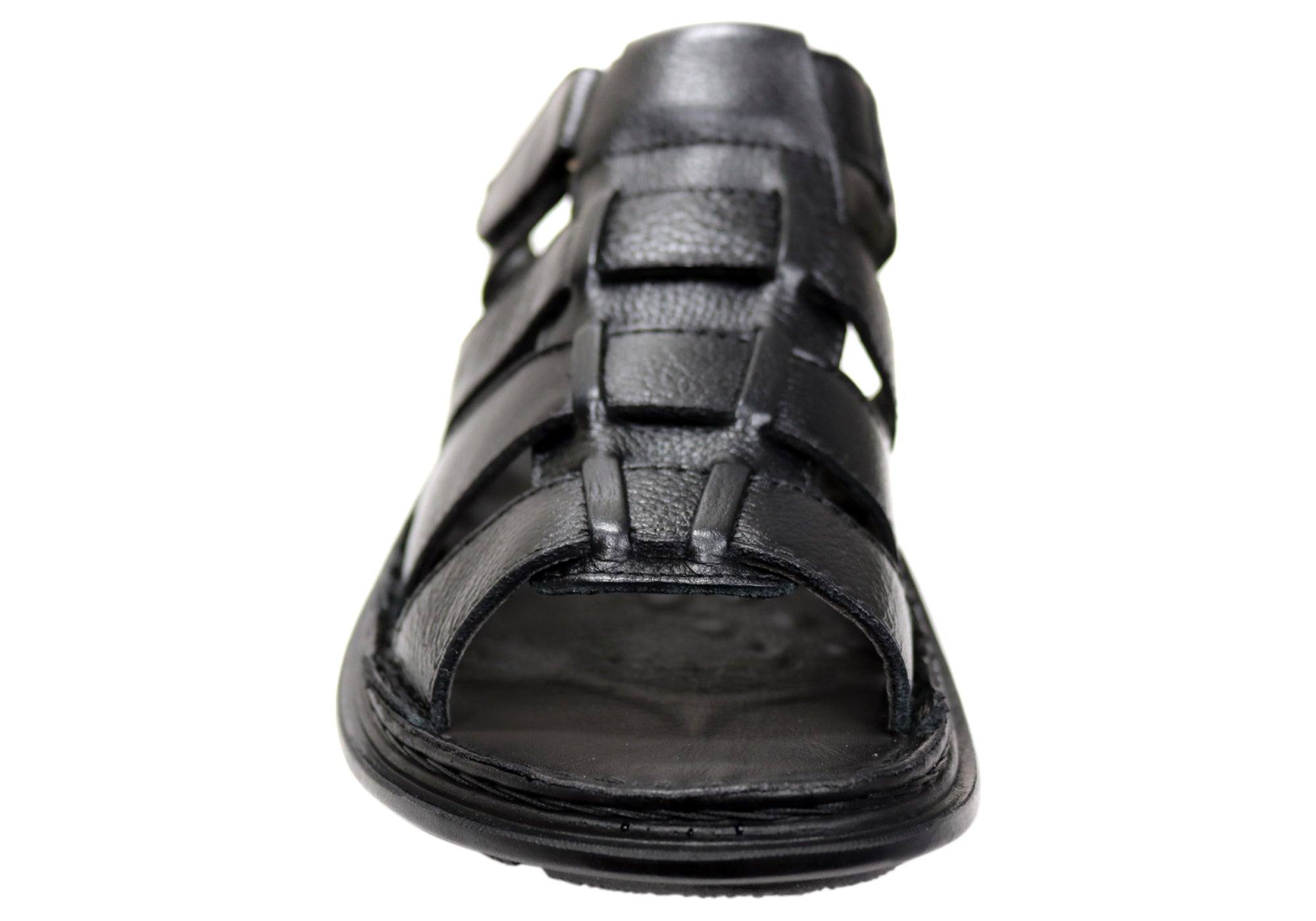 Savelli Kain Men's Leather Comfortable Cushioned Sandals - Handmade in Brazil - Perfect for Beach, Vacation & Summer Outdoor Activities