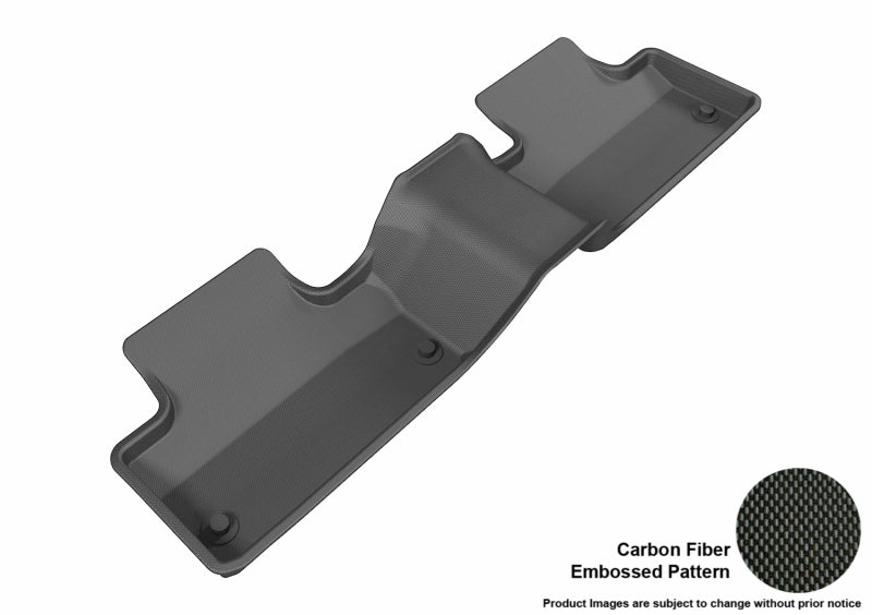3D MAXpider Custom Fit All-Weather Floor Mats for 2014-2019 Land Rover Range Rover Evoque (2nd Row) - Kagu Series Black Car Mats | Perfect for Off-Road, Winter & Daily Protection